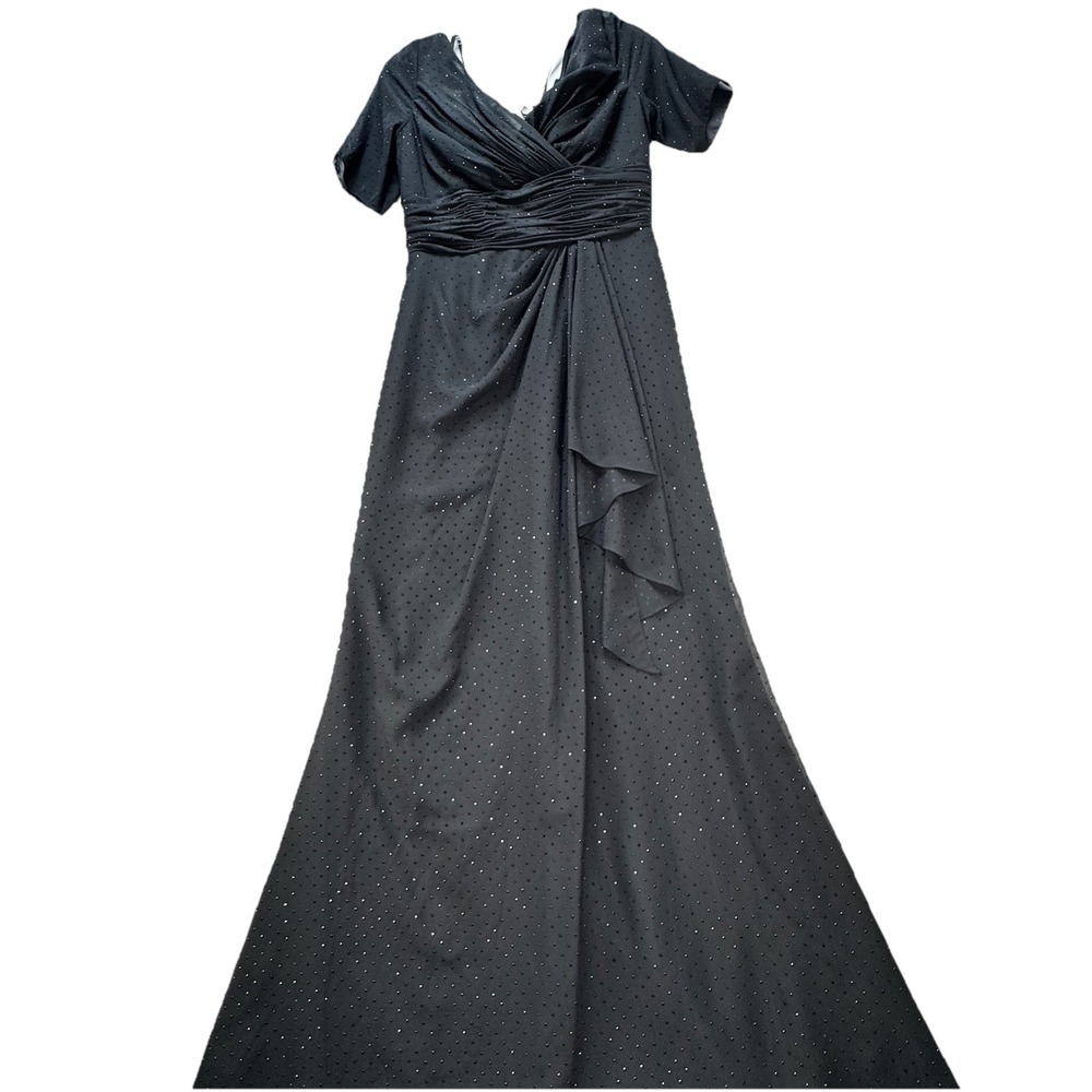 NEW Alyce Designs Beaded Black Formal Long Maxi Dress Size 4 Prom Event Lined